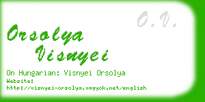 orsolya visnyei business card